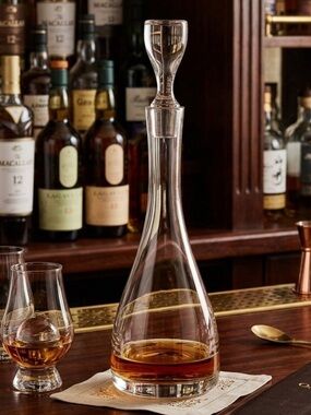 Krosno crystal decanter 
Poland 
Tall, slender & distinct